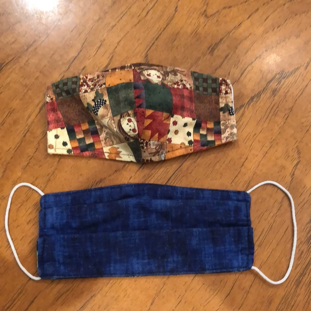 Handmade cloth Mask bundle. Set of 2.